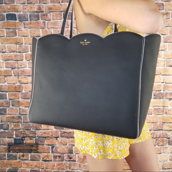 Kate spade large black scalloped leewood rainn Bag - Picture 4 of 8